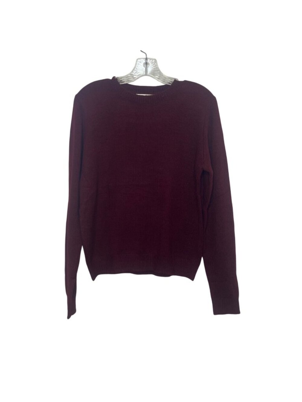 Libsorge Crewneck Sweater Medium Burgundy New Soft Cozy Knit Warm‎